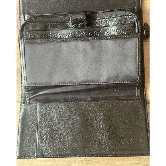 Brighton Black Crocodile embossed Wallet Clutch Vintage - Picture 8 of 13